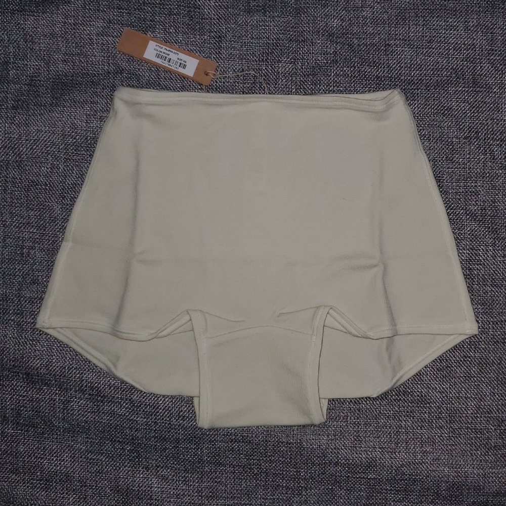 NWT SKIMS XS Cotton Jersey Boyshort BONE